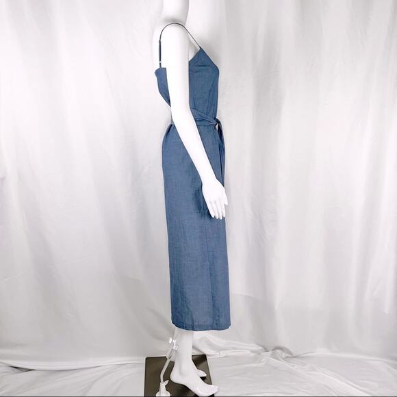 LACAUSA xAnthropologie Chambay Spaghetti Strap Belted Button Down Dress SzXS NWT - Picture 14 of 16